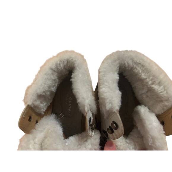 Kurt Geiger London White/Cream Fur Brown Laces Booties - Size 40 EU ~ Women’s 9 - Picture 9 of 11